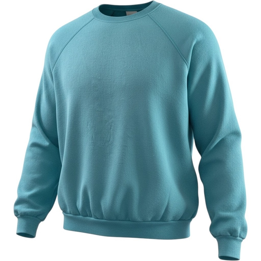 Ultra Fleece Sweatshirt Mens XL Teal Raglan Sleeve Made in USA Vintage 90s Retro